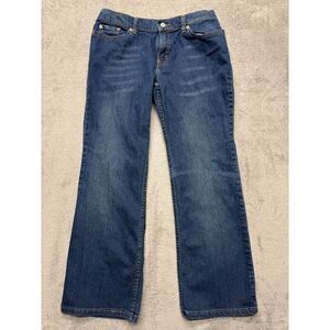 Levi's 518 Superlow Boot Cut Jeans Womens‎ Blue Measured 32x28 Denim Casual